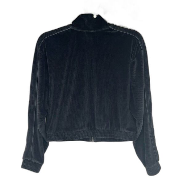 Victoria's Secret On Point Zip Up Velour Jacket with Ribbing Size Medium - Picture 2 of 11